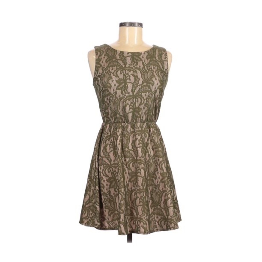 Unique green lace dress